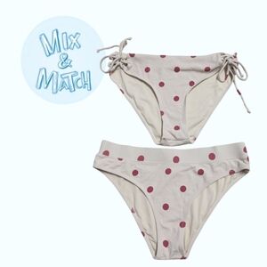 Polka Dot Highrise Bikini Bottom Duo Size Small